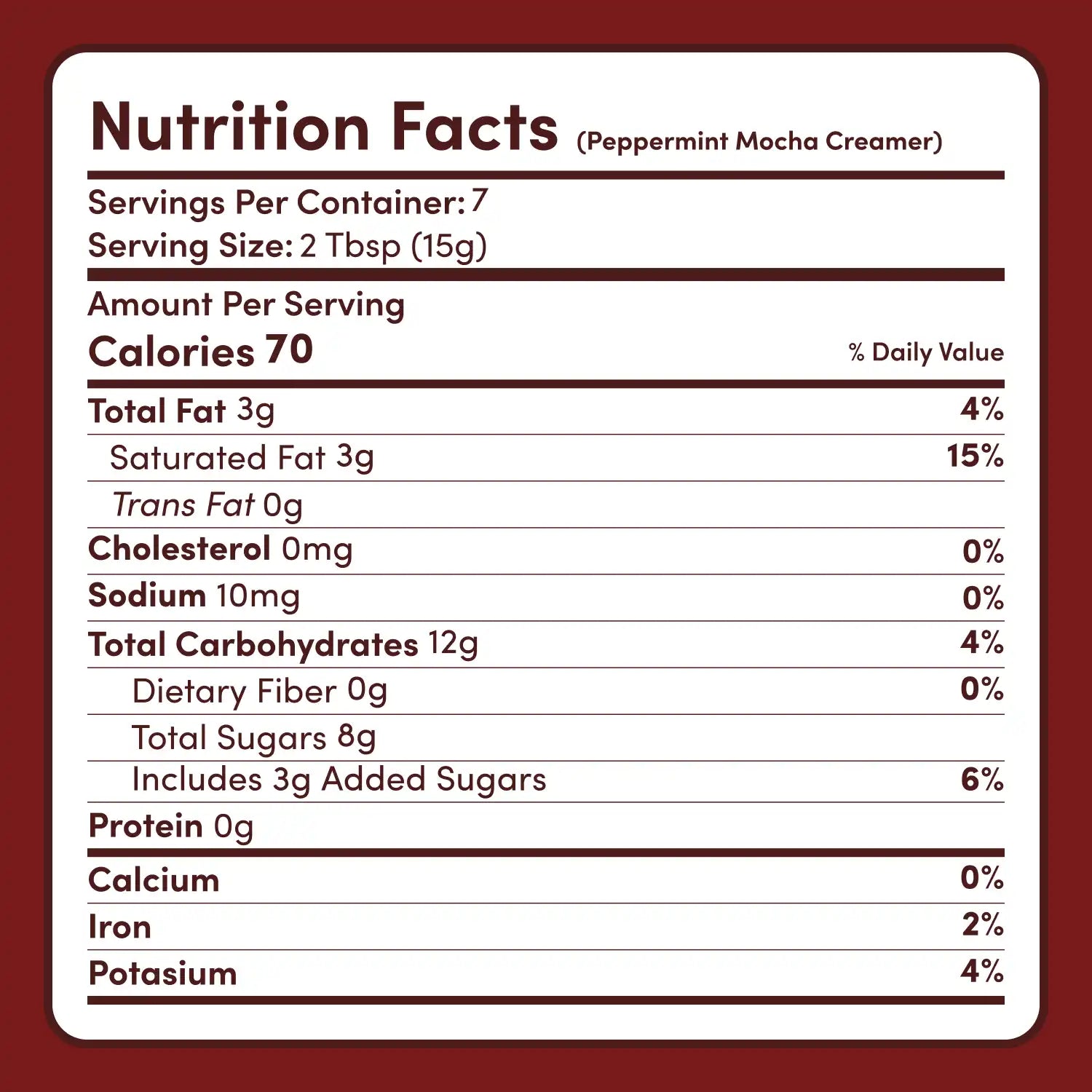 Peppermint Mocha Creamer Add-On